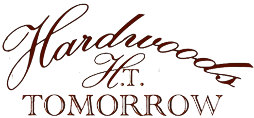 Hardwoods Tomorrow logo with elegant script.